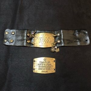 Customizable Quote Leather Cuff